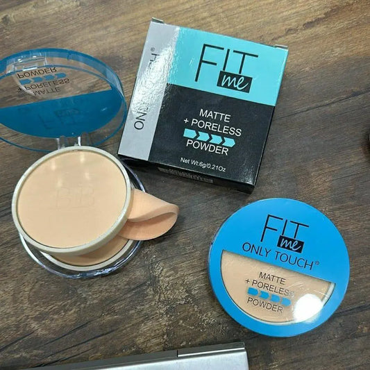 Natural Matte Face Powder - 2 in 1 Formula for All Skin Types